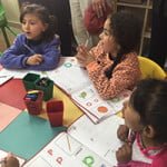 Refugee camp kindergartners